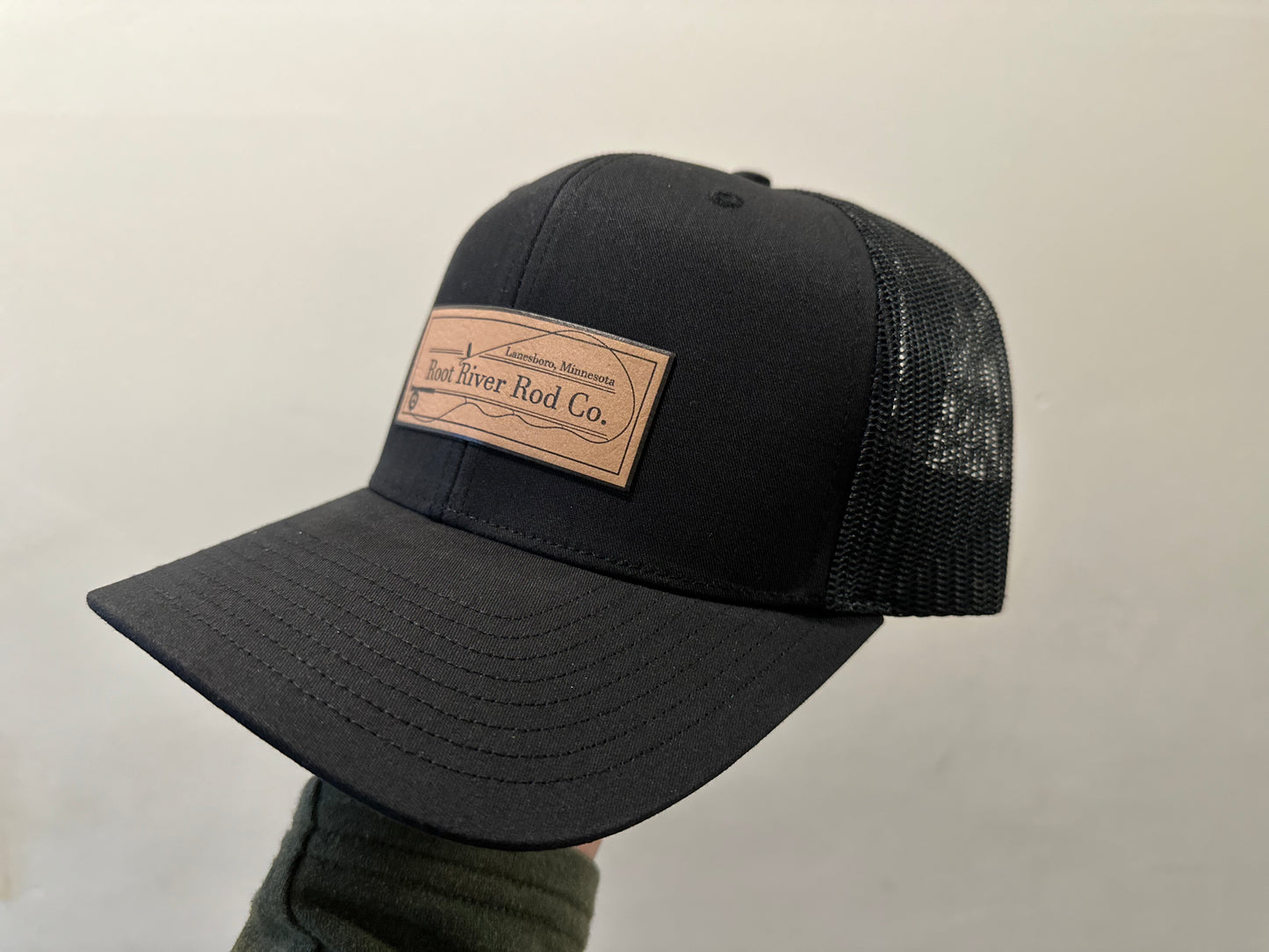 Root River Rod Co Leather Patch Hat