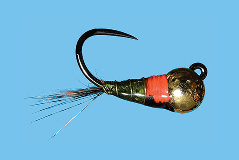 TUNGSTEN OLIVE MIC DROP PERDIGON NYMPH