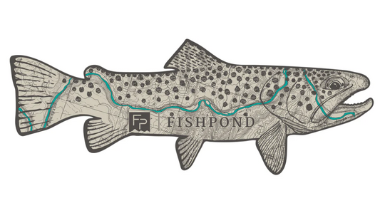 Fishpond Topo Trout Sticker 8”