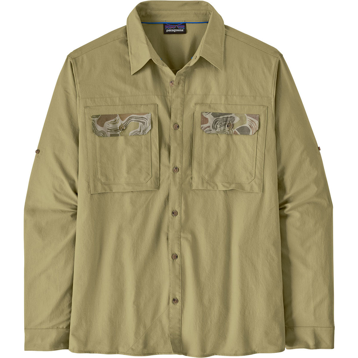 patagonia dress shirt Patagonia Long-Sleeved Self Guided Sun Shirt - Gumtree Green - S