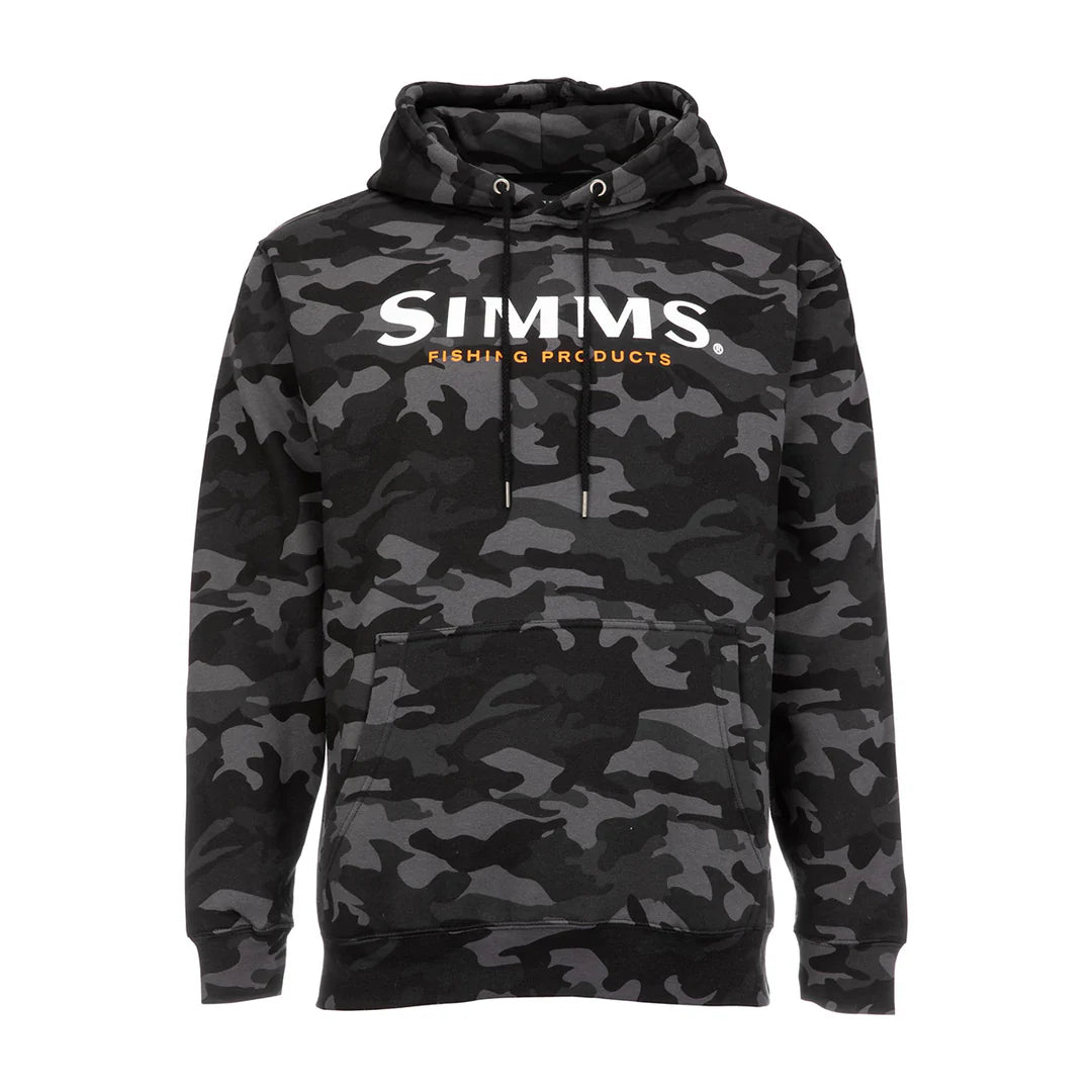 Simms Mens logo hoodie woodland Camo carbon - Small