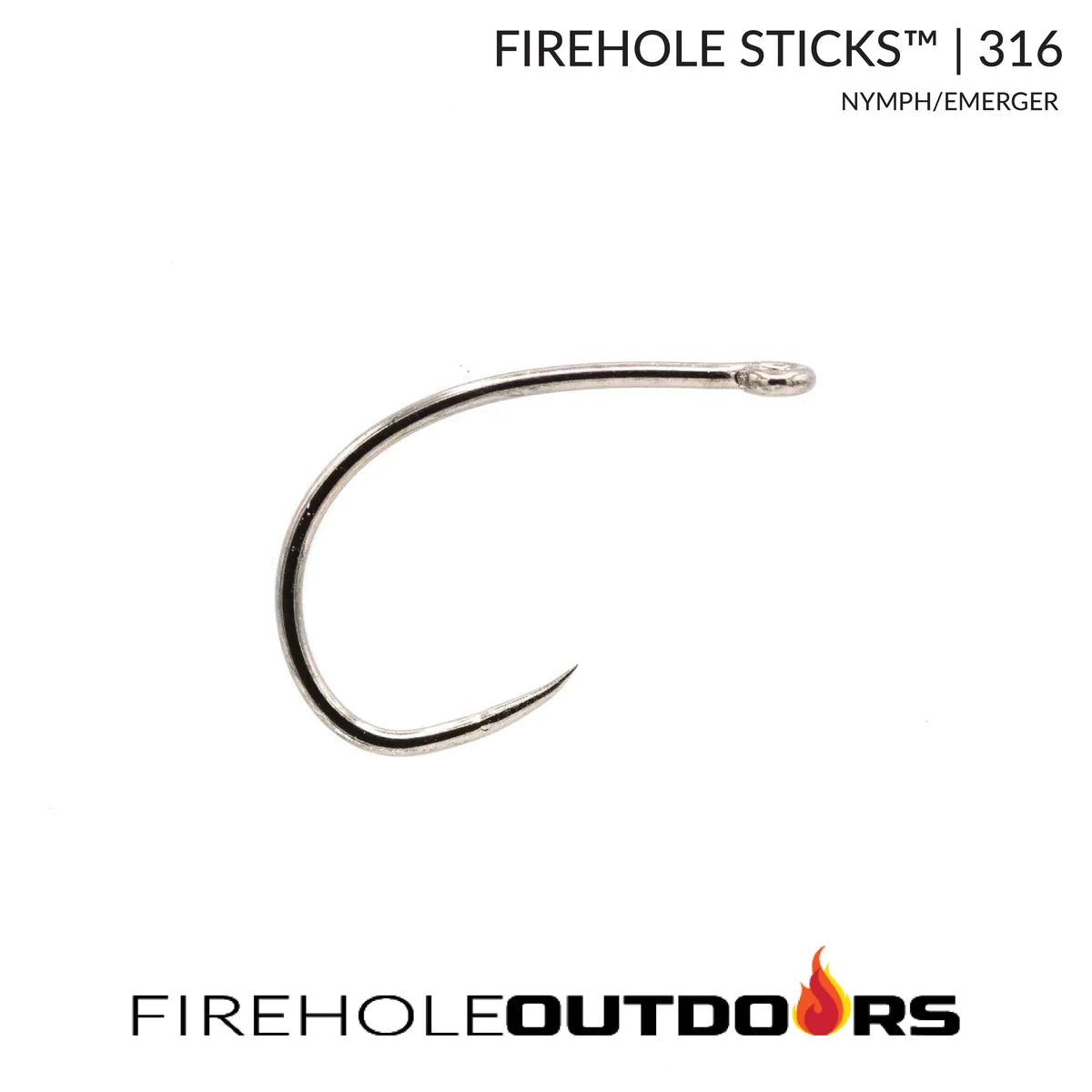 Firehole Sticks 316 2XG Med Barbless Hooks 36 count