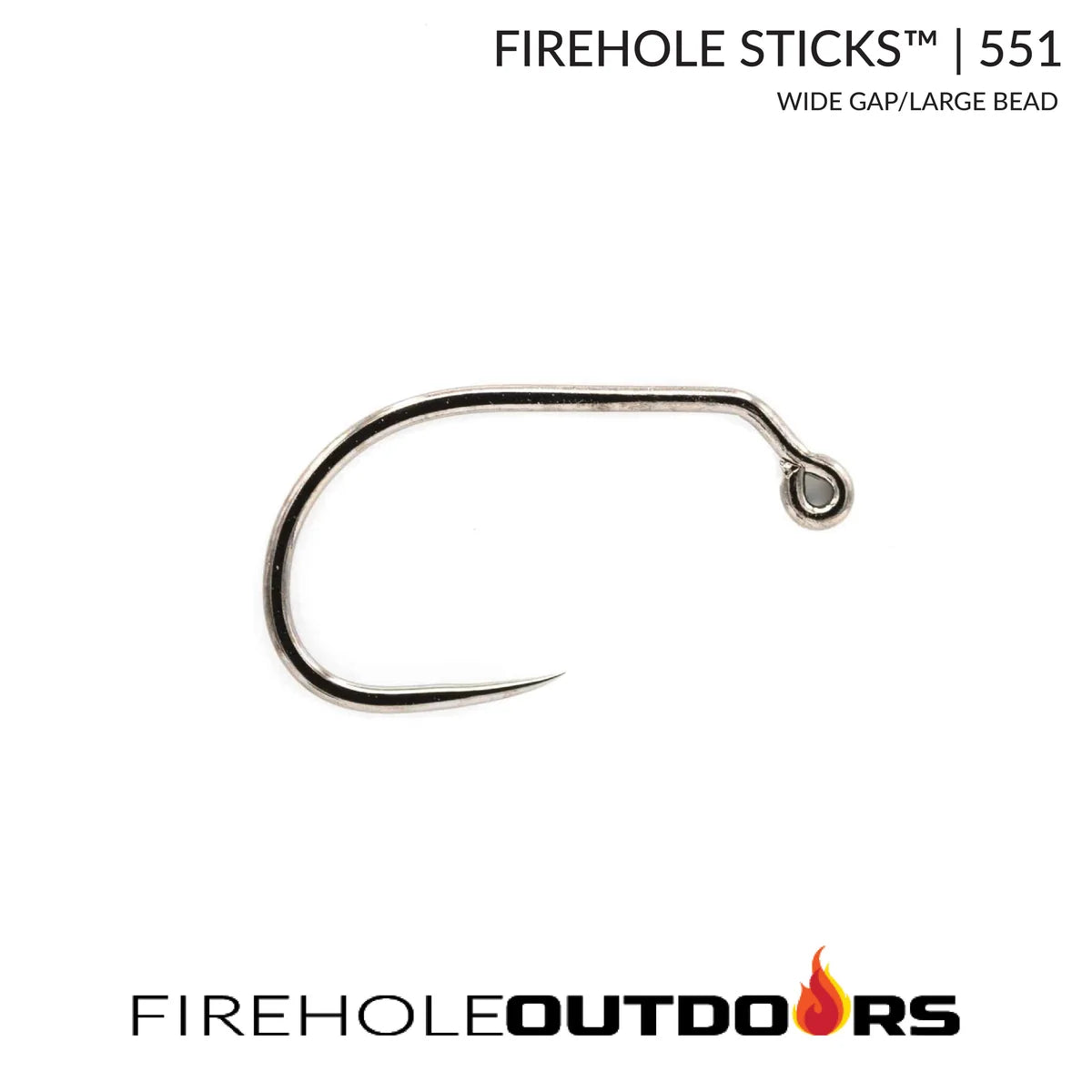 Firehole Sticks 551 Jig Hook 1XL 2XG Heavy Barbless 36 count