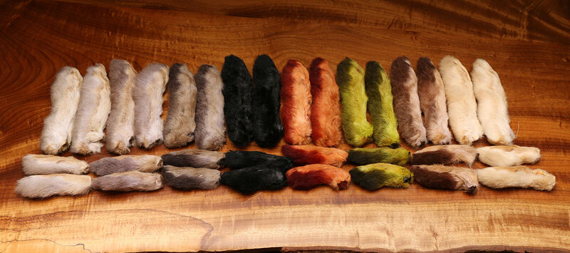 hareline snow shoe rabbit feet